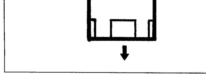 Line drawing of the fuel vapor valve with arrows showing the direction of airflow when blown through during inspection.