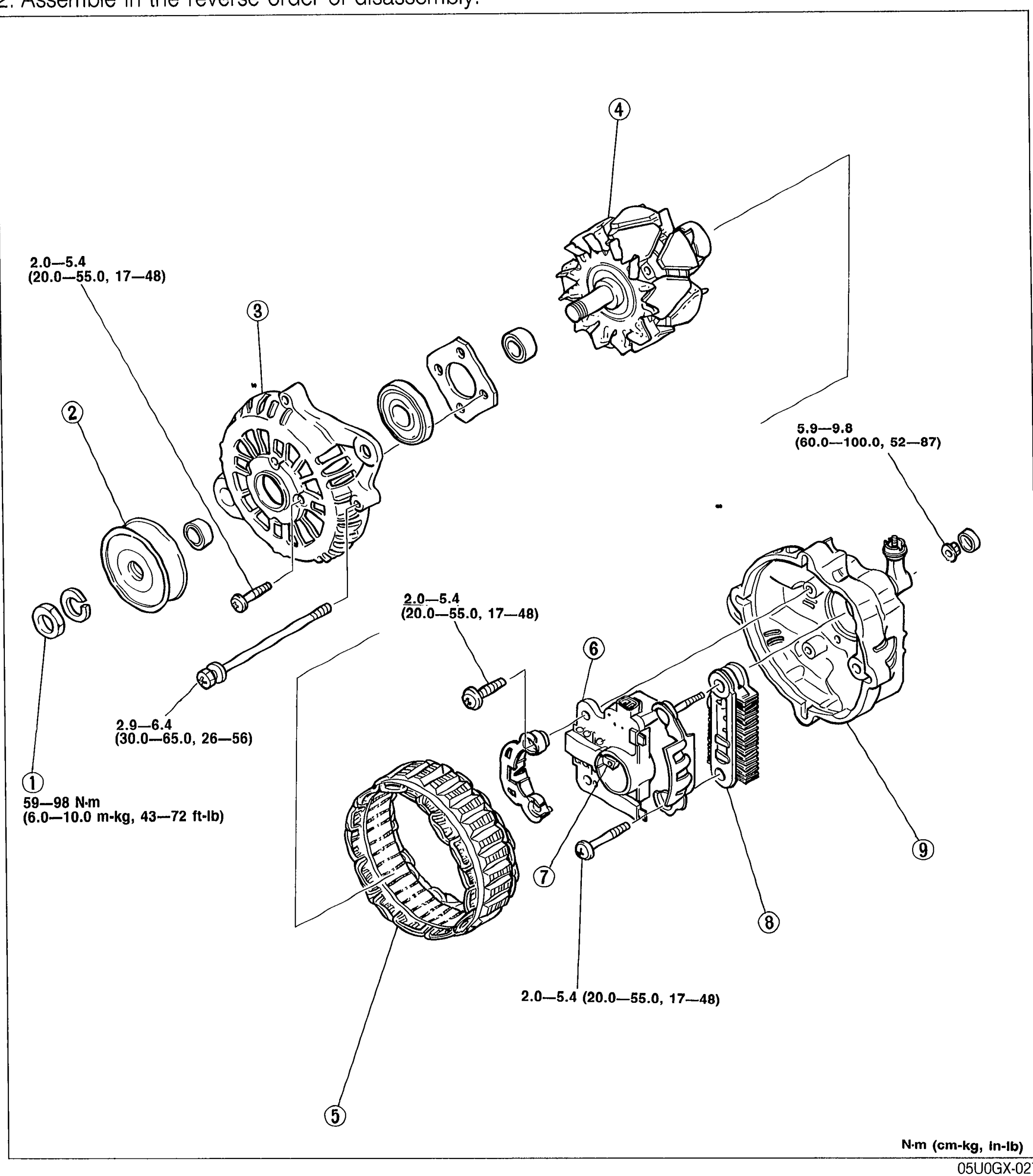 CHARGING SYSTEM - ALTERNATOR Disassembly / Assembly
