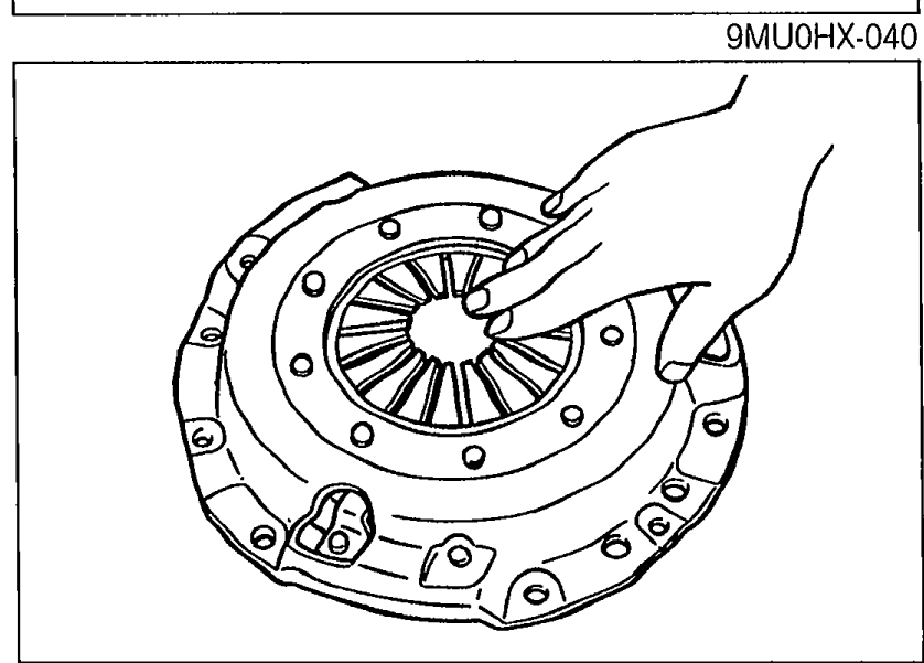 Hand using emery paper / cloth on the contact surface of the clutch cover (pressure plate friction face) to remove minor scoring or burning.