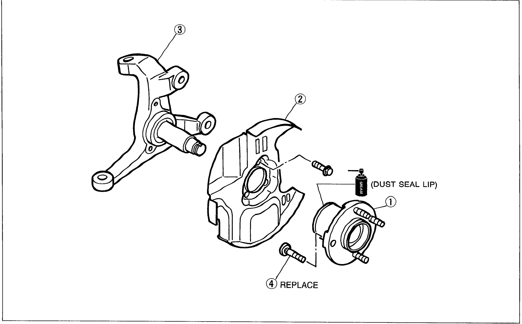 FRONT AXLE — Disassembly / Inspection / Assembly