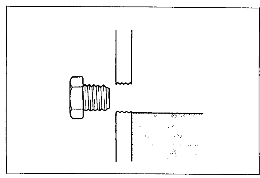 Close-up illustration of the differential filler plug being removed/installed, showing the hex-head plug and its location on the differential housing.