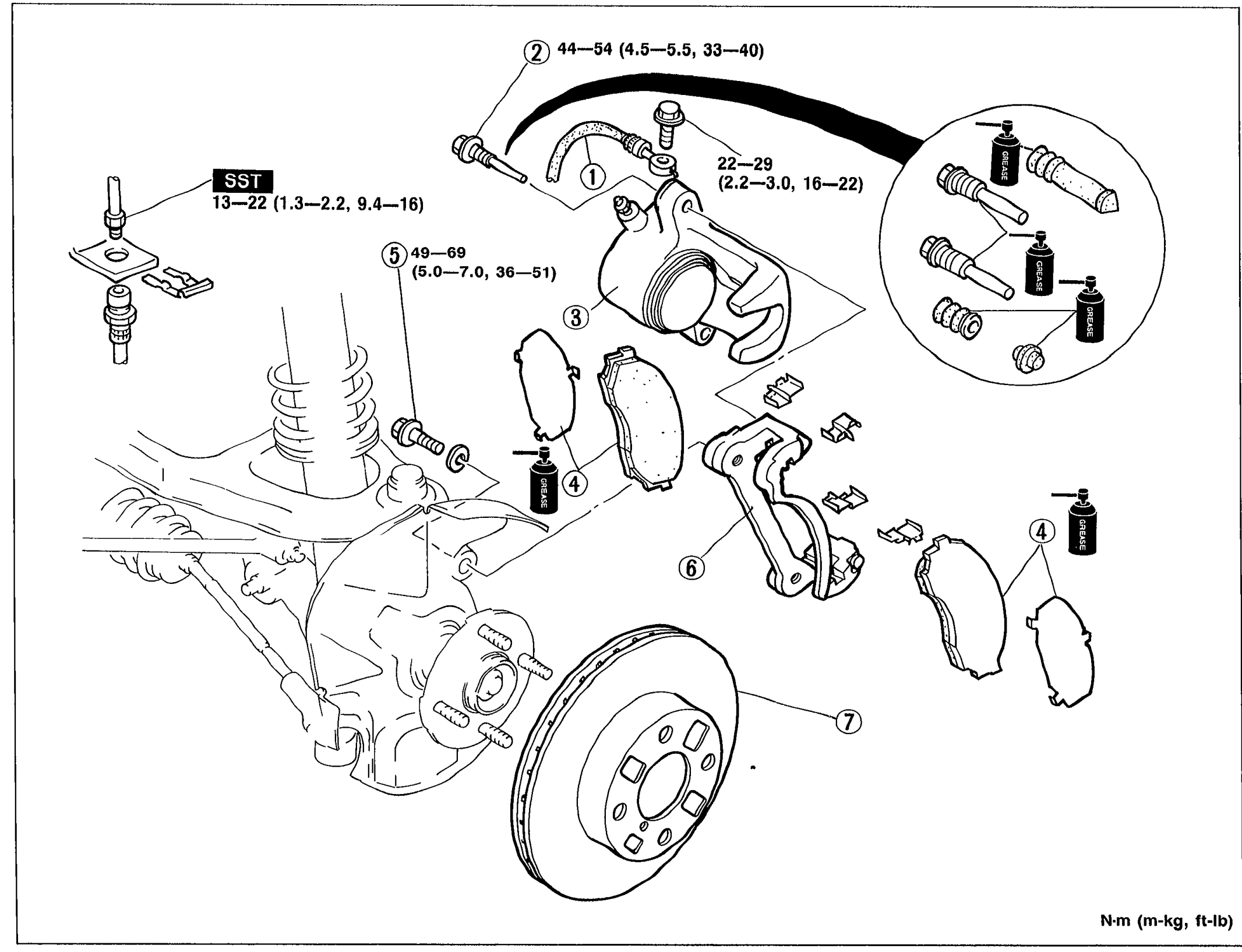 BRAKE SYSTEM — Installation / Removal / Installation (Caliper)