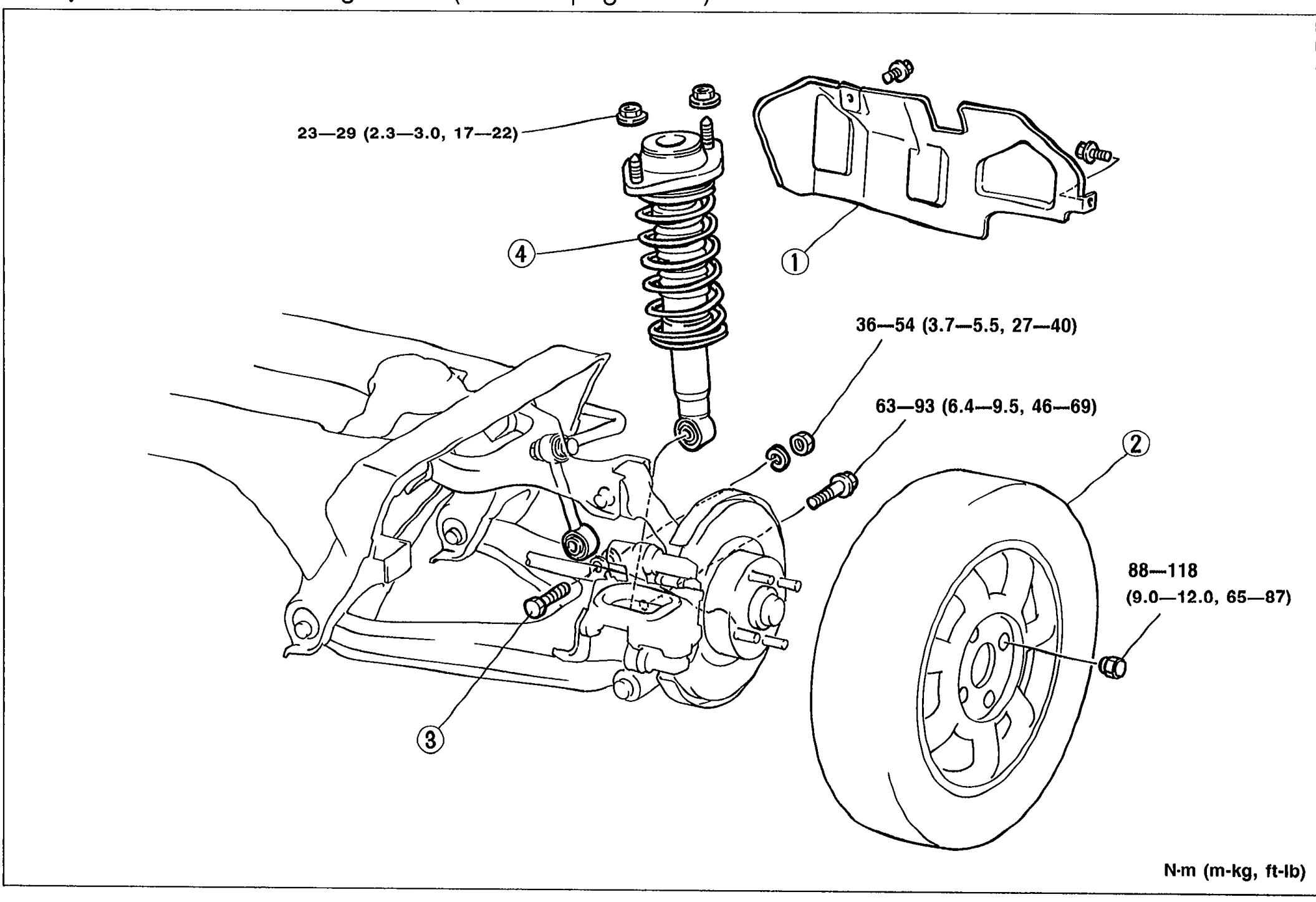 SHOCK ABSORBER AND SPRING - Removal / Installation