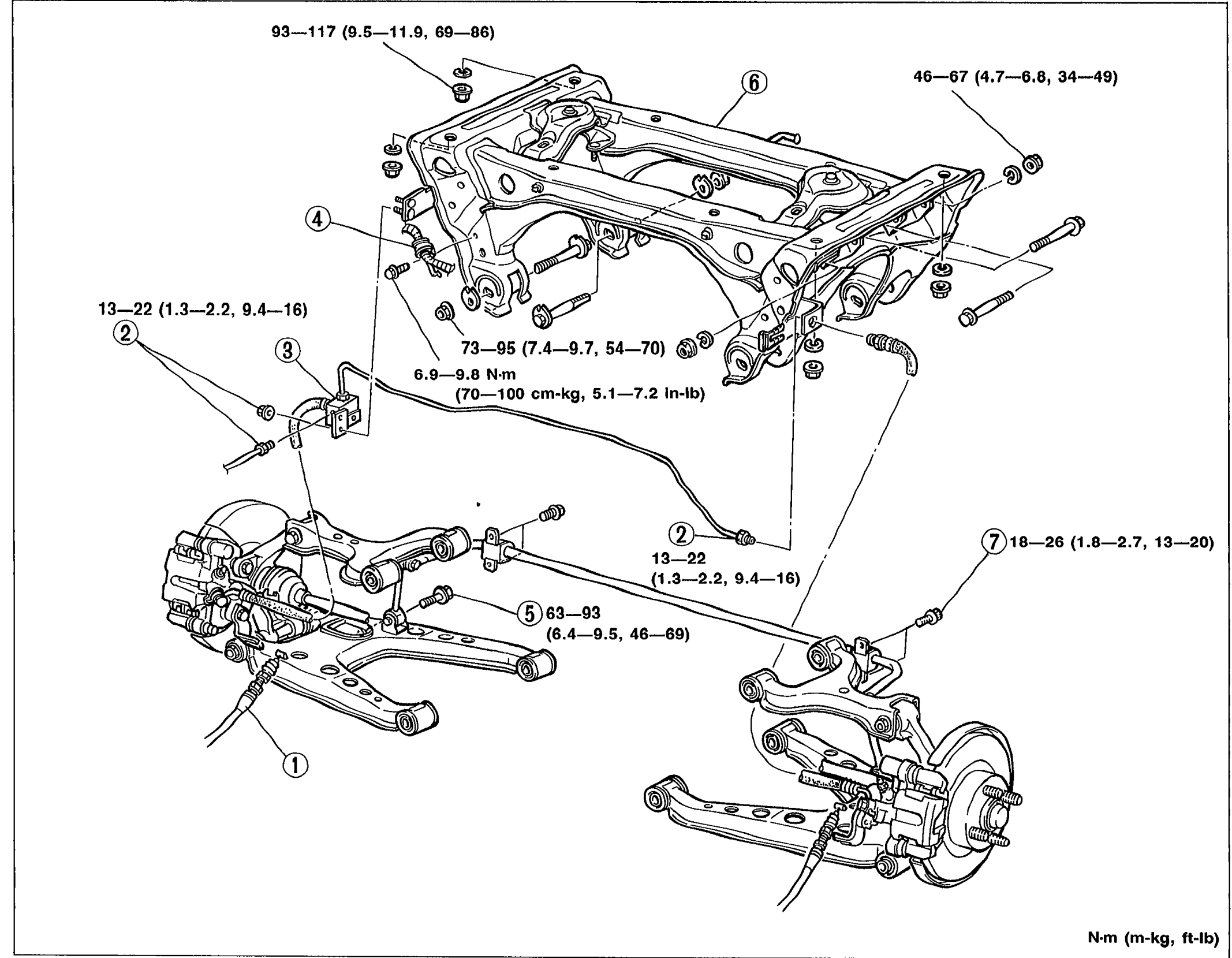 CROSSMEMBER - Removal / Inspection / Installation