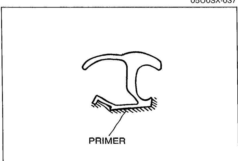 Cross-section illustration of the upper molding with the bonding area highlighted, labeled 'PRIMER'.
