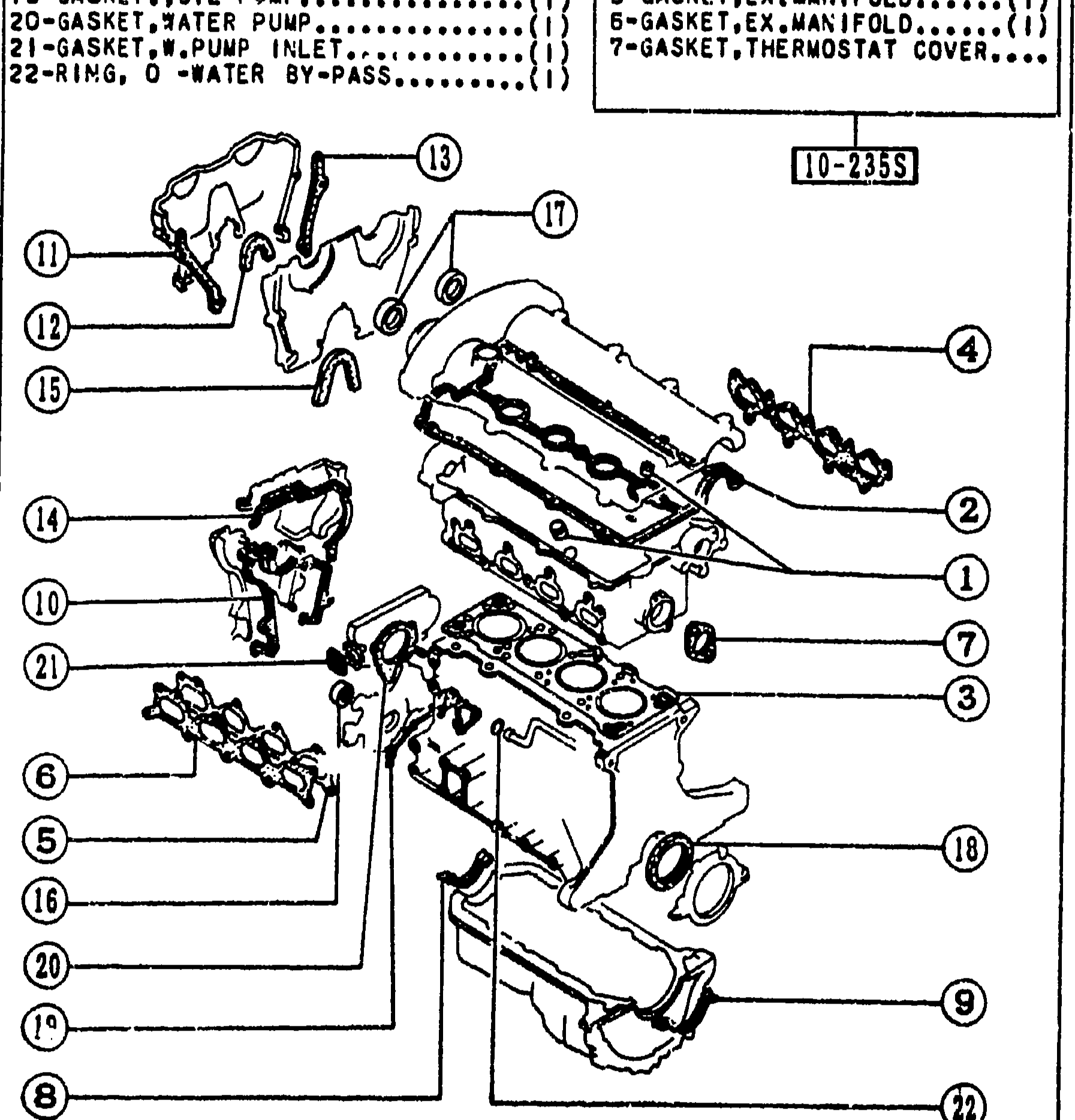 1000 — SHORT ENGINE & GASKET SETS