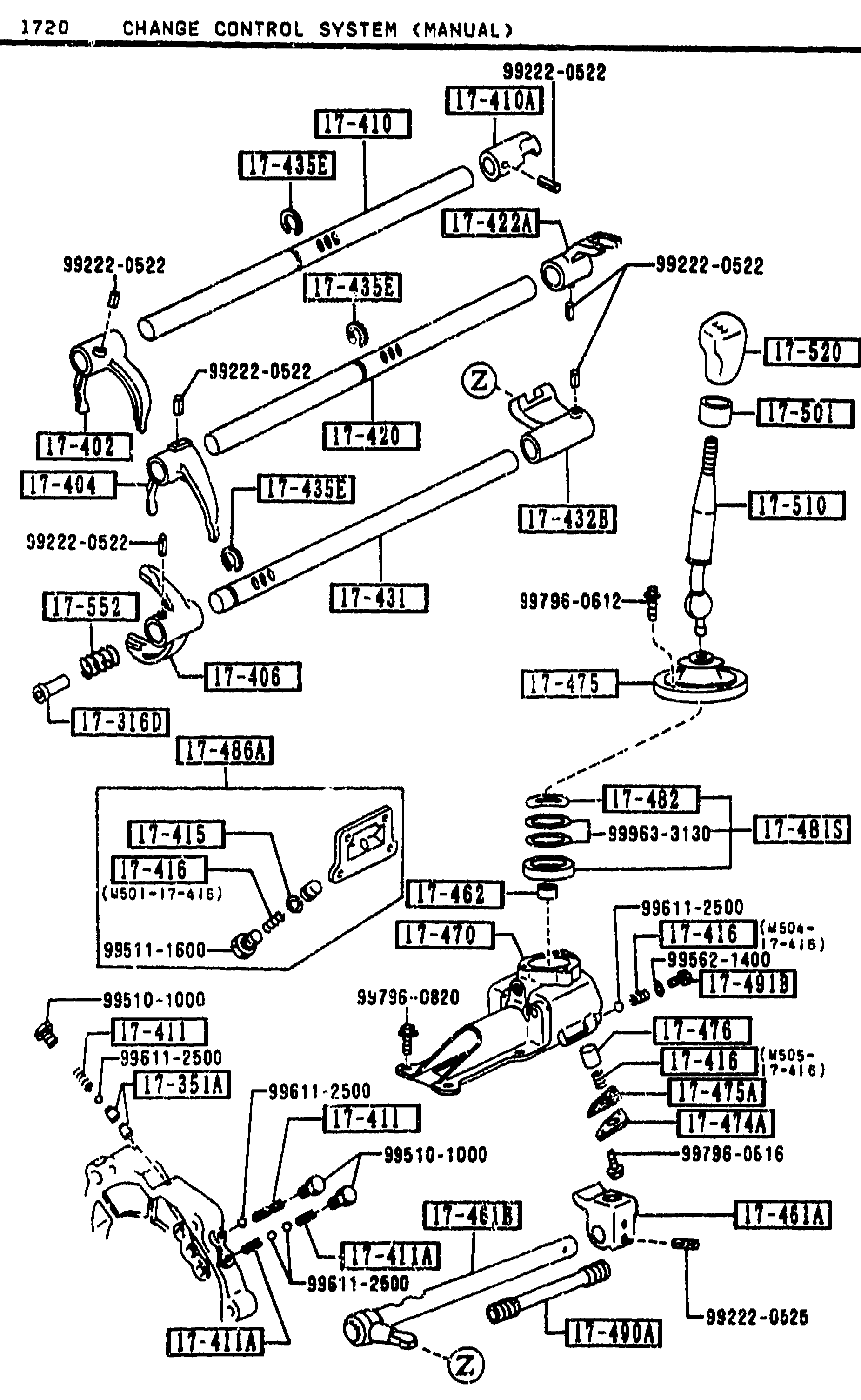 CHANGE CONTROL SYSTEM (MANUAL) — 1720