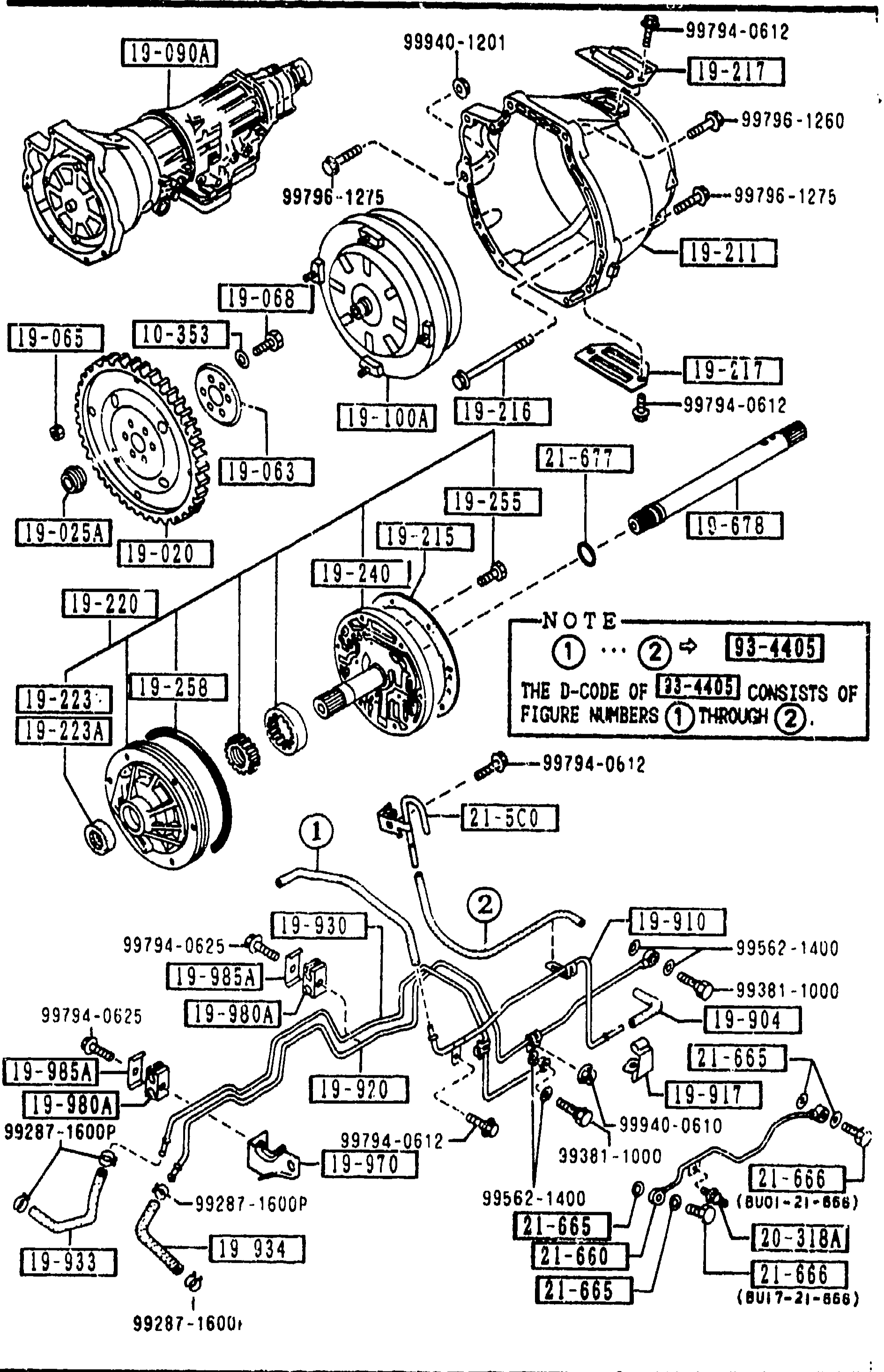1910 TORQUE CONVERTER, OIL PUMP & PIPINGS (AUTOMATIC)