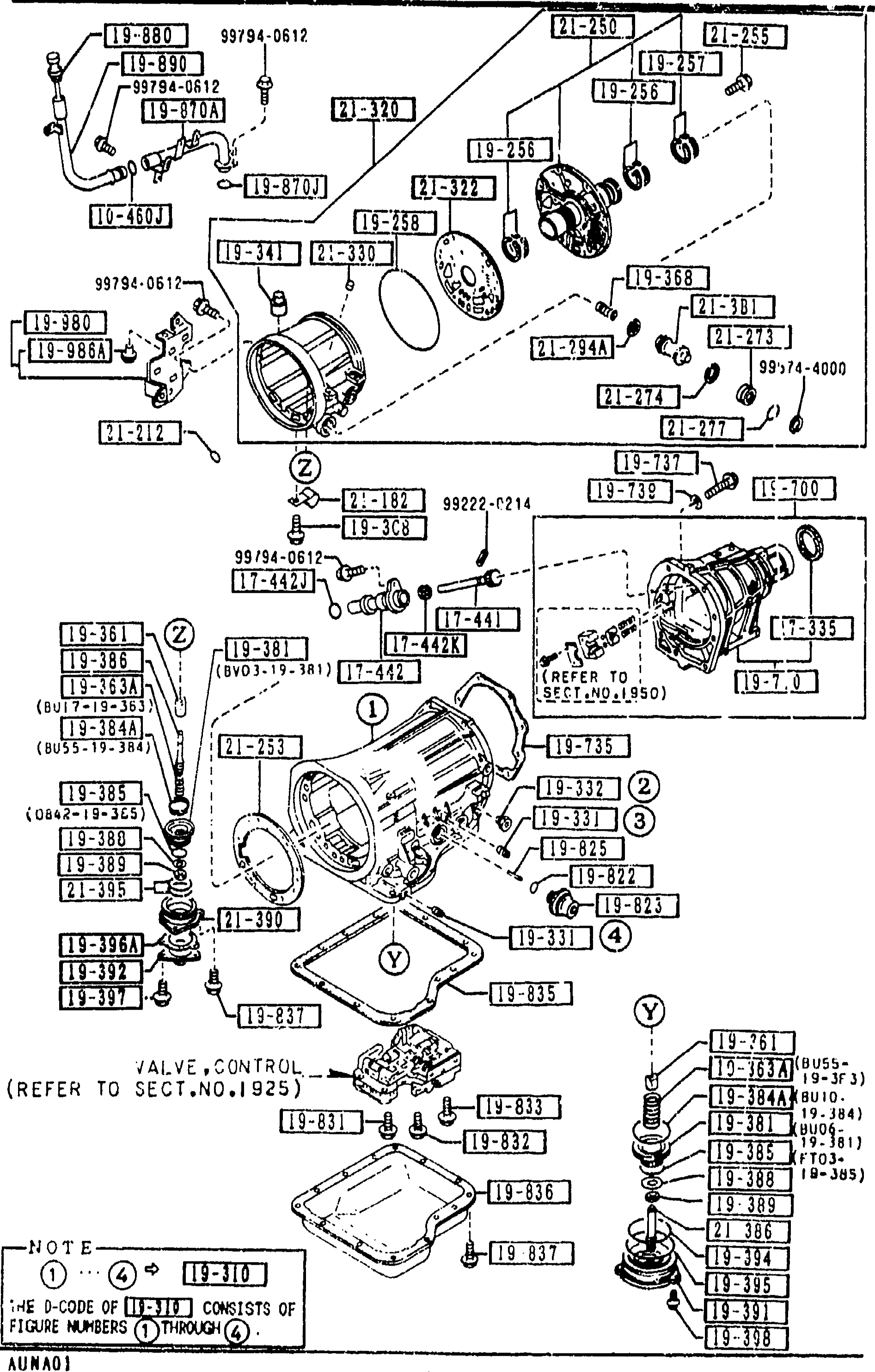 1920 TRANSMISSION CASE & MAIN CONTROL SYSTEM (AUTOMATIC)