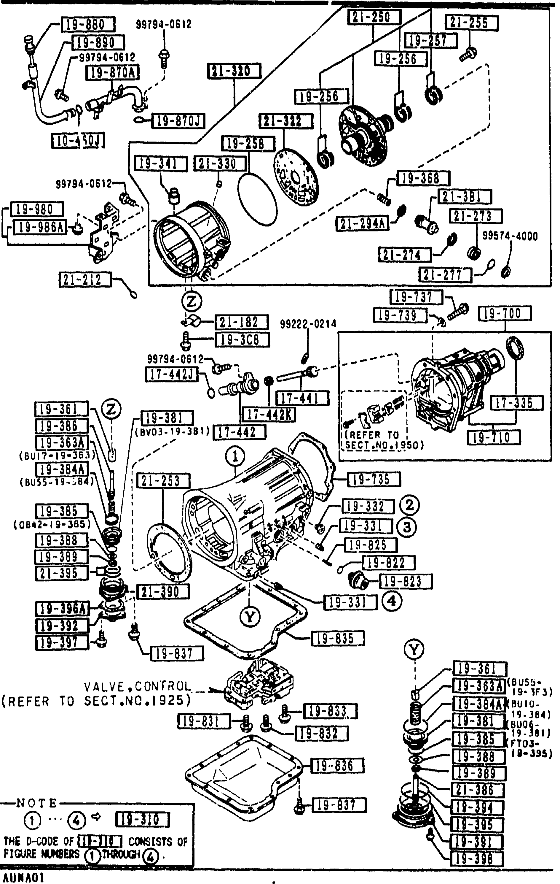 1920 TRANSMISSION CASE & MAIN CONTROL SYSTEM (AUTOMATIC)