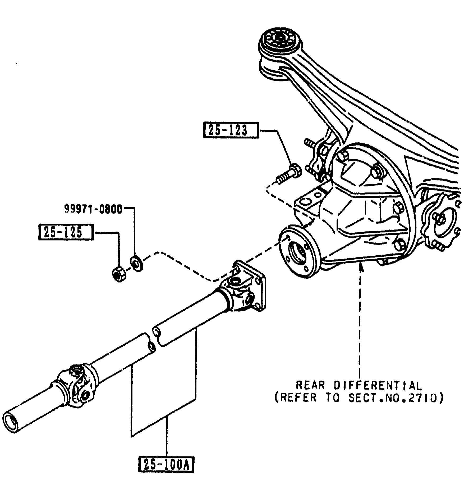 2505 REAR PROPELLER SHAFT