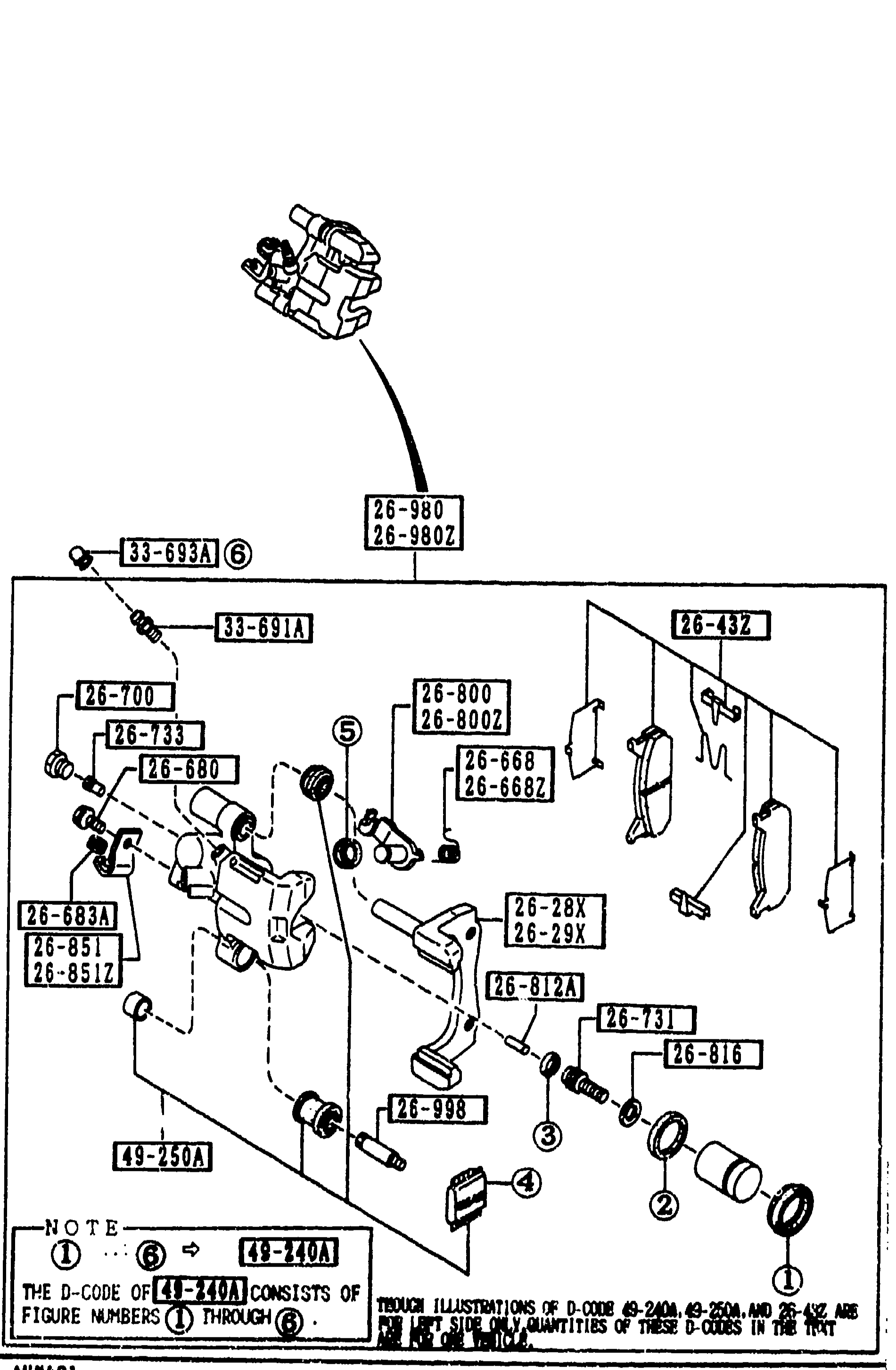 2610 REAR BRAKE MECHANISMS (continued)