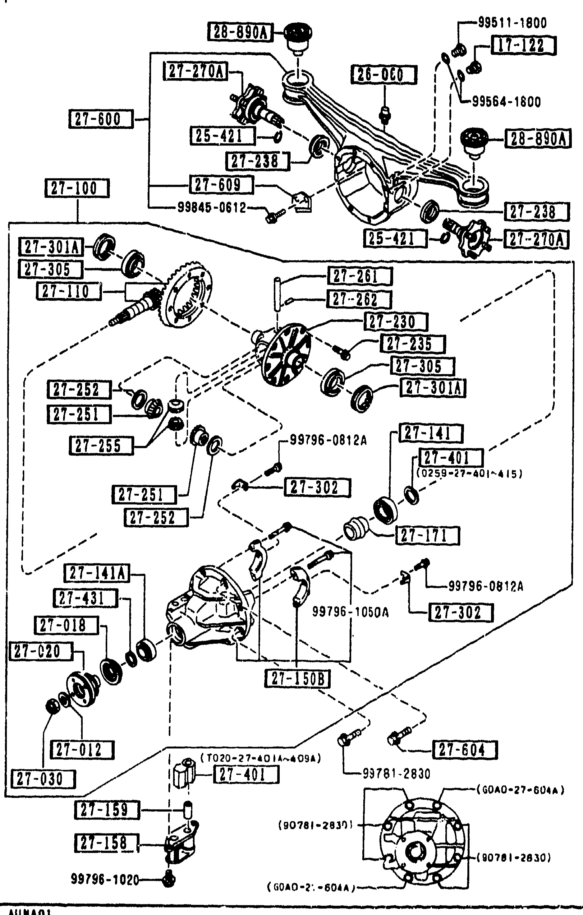2710 REAR DIFFERENTIALS (NORMAL DIFF.)