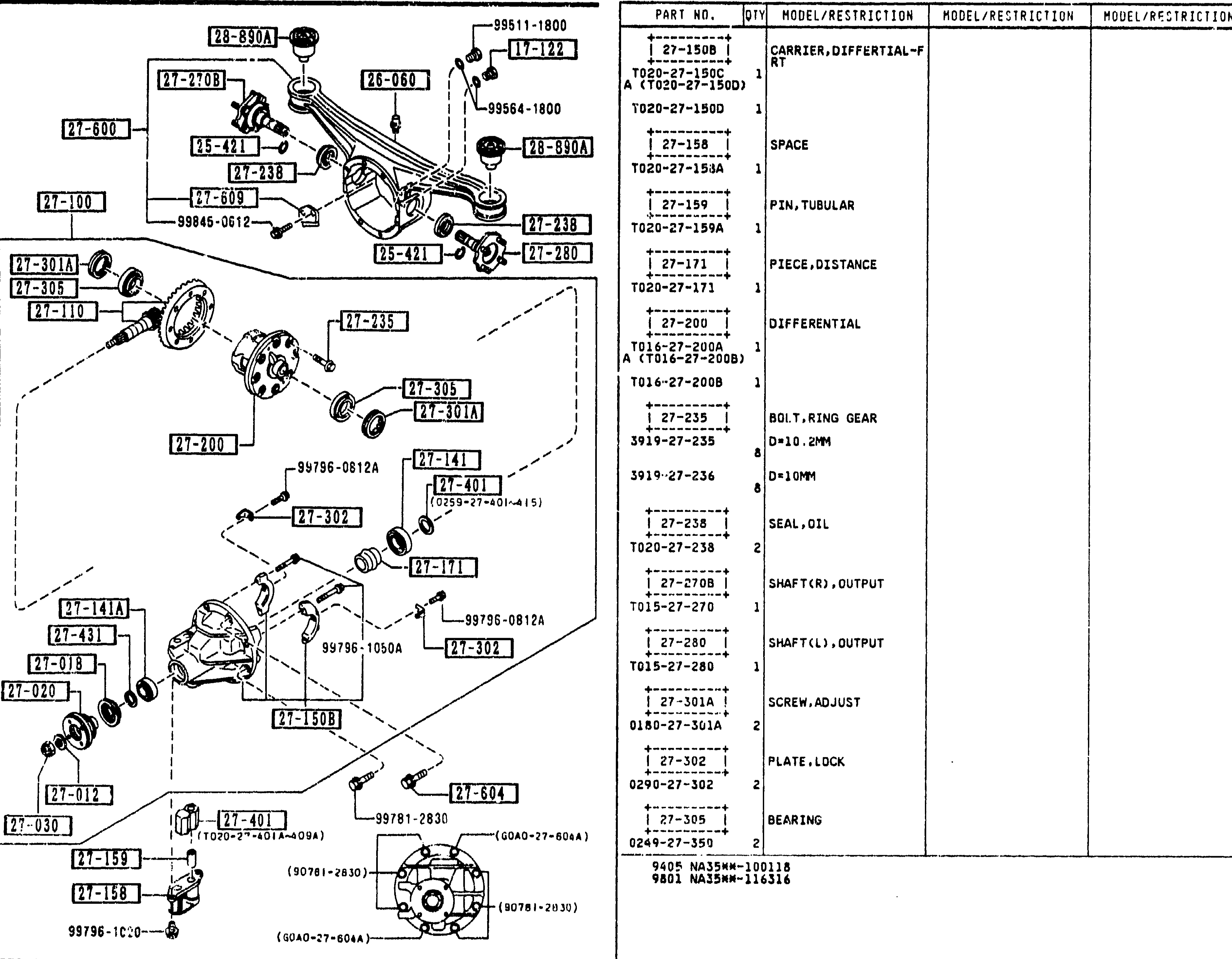 REAR DIFFERENTIALS (LIMITED SLIP DIFF.)