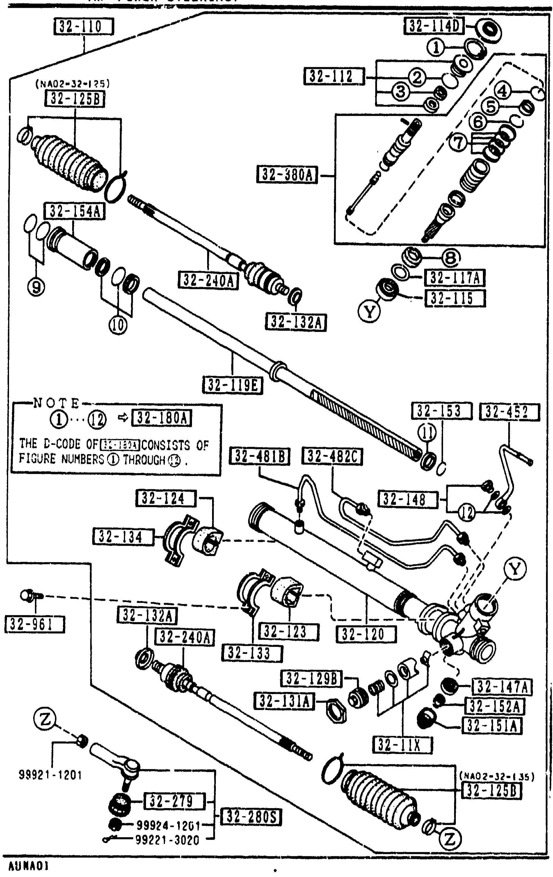 3220 A STEERING GEAR (W/ POWER STEERING)