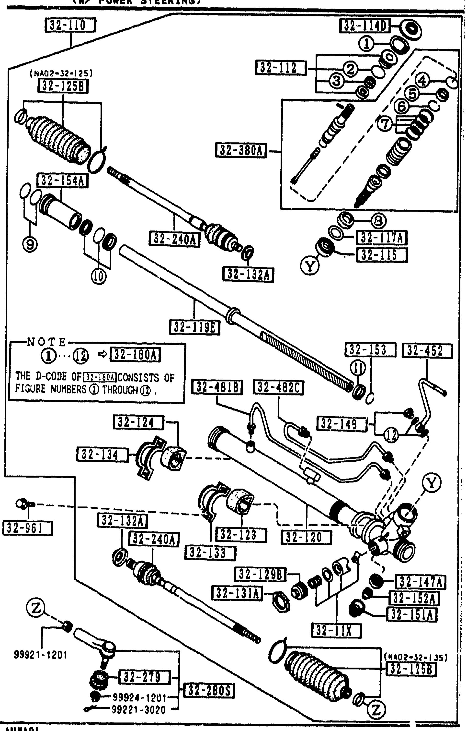 3220 A STEERING GEAR (W/ POWER STEERING)