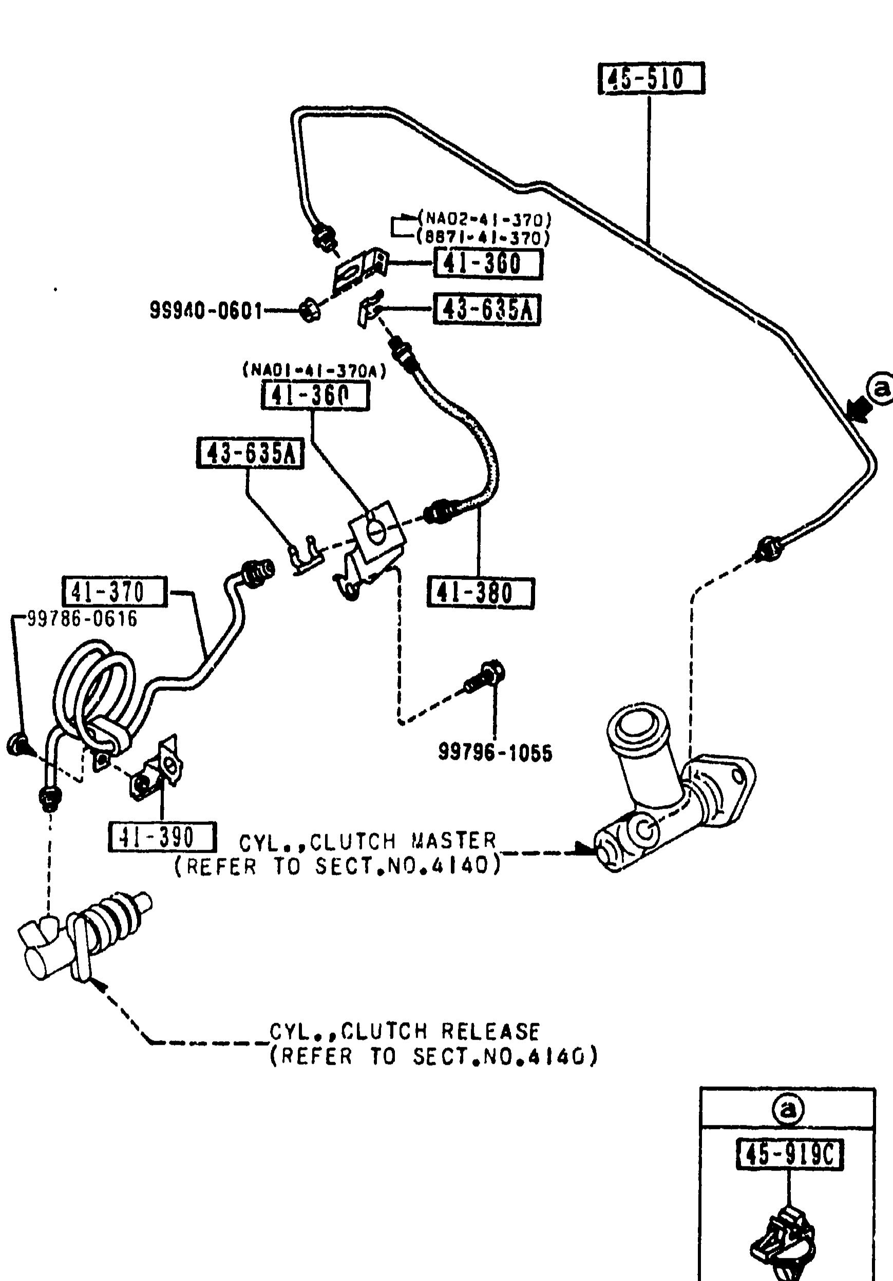 4145 CLUTCH PIPINGS (MANUAL TRANSMISSION)