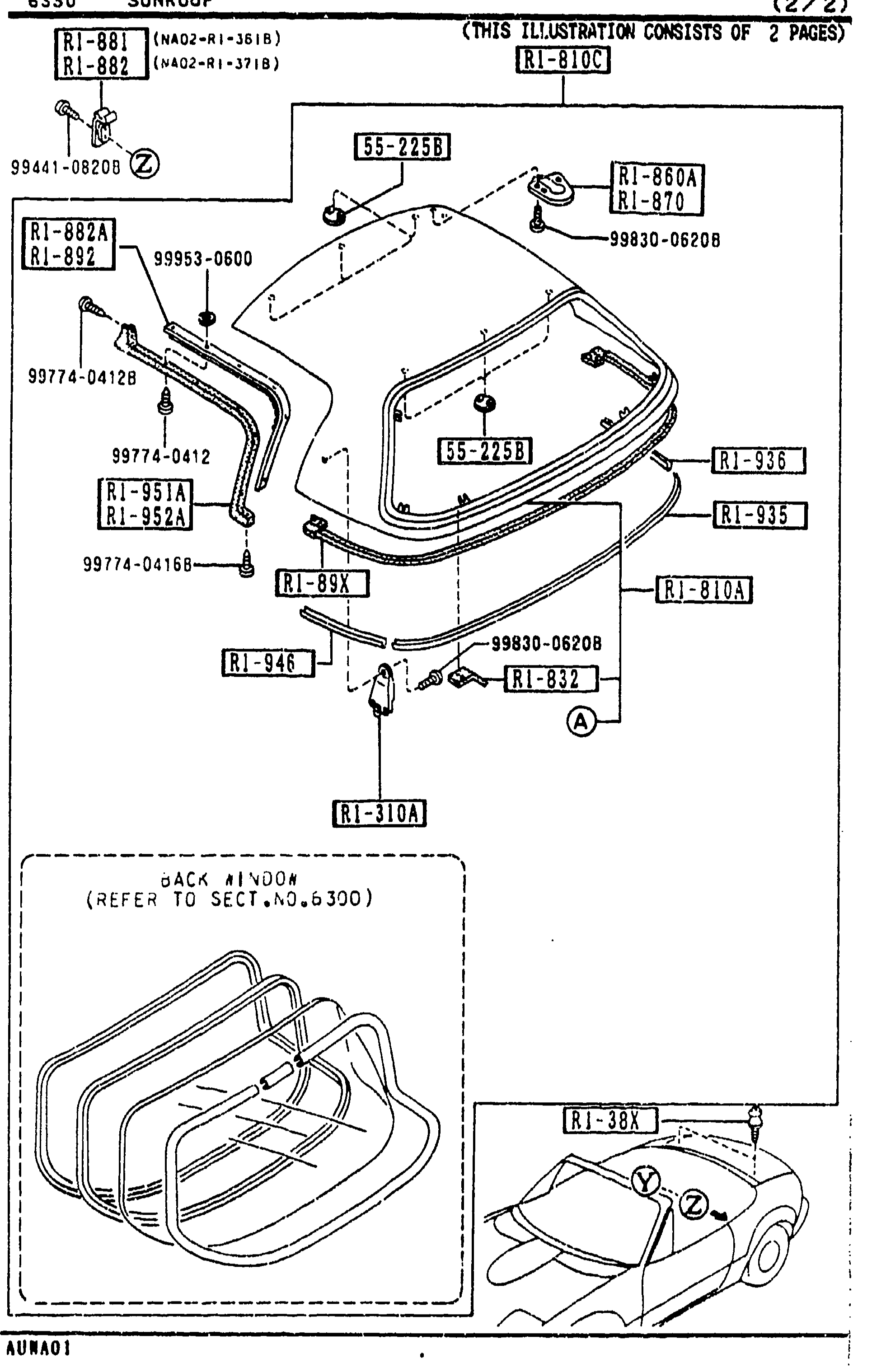 6330 SUNROOF (W/O DETACHABLE TOP) — (2/2)
