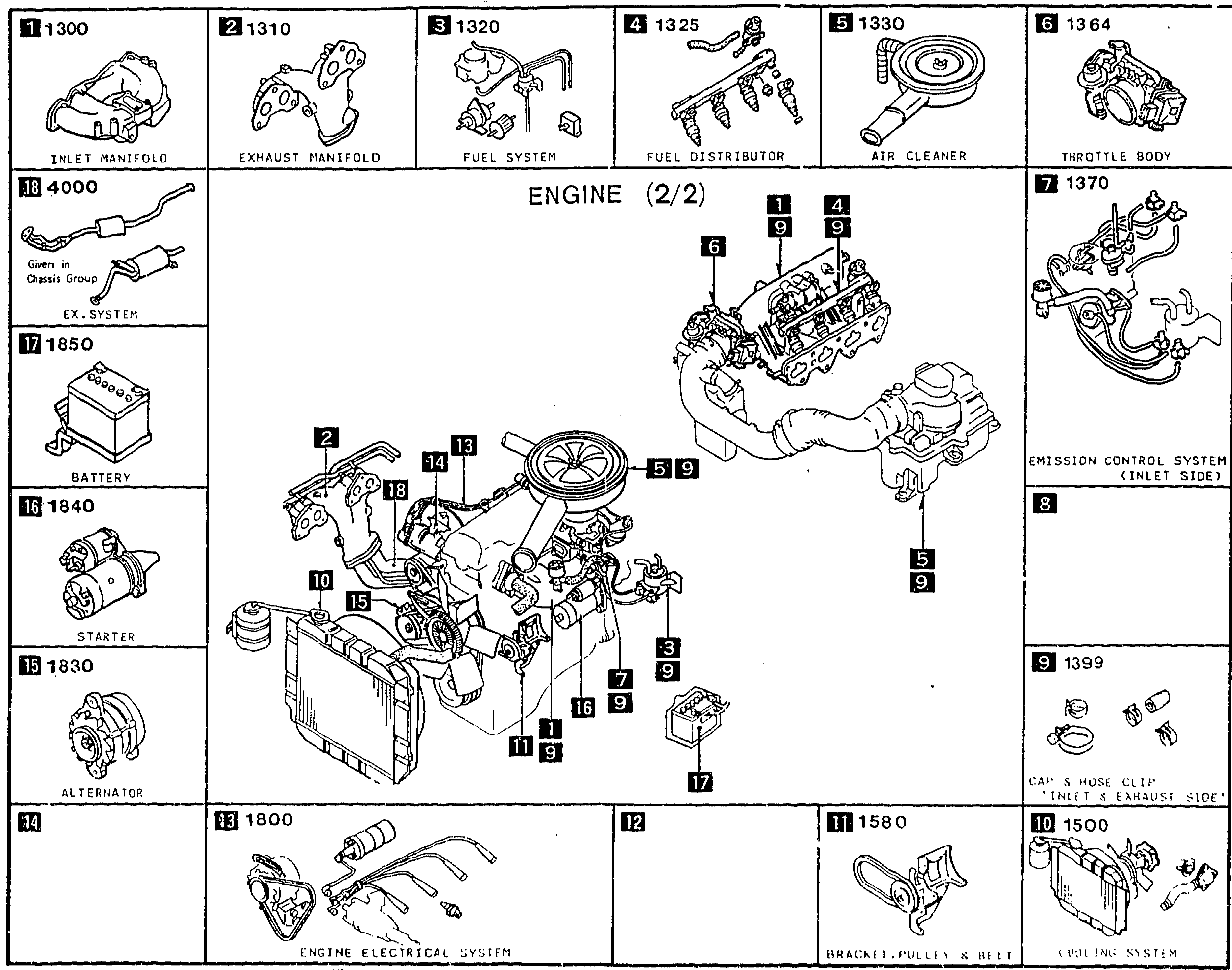 PICTORIAL INDEX — ENGINE (2/2)